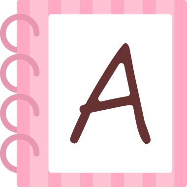 alfabe harfi a, illüstrasyon, beyaz arkaplan üzerindeki vektör.