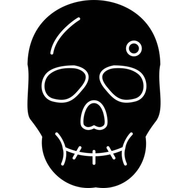 Cadılar Bayramı maskesi simgesi, vektör illüstrasyon tasarımı