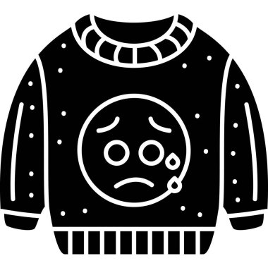 Kışlık kıyafet ikonu. Taslak tarzı. Beyaz arkaplanda izole edilmiş web tasarımı için kış vektör illüstrasyonu