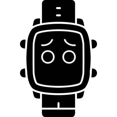 Korkmuş görünen bir robotun karikatür çizimi..