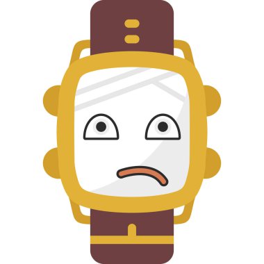 Beyaz arka plan üzerinde izole vektör karikatür sevimli robot