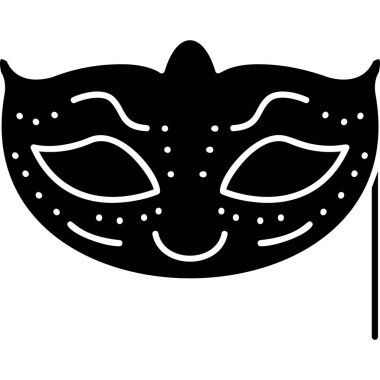 Karnaval maskesi ikonu. vektör illüstrasyonu