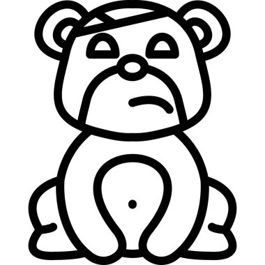 panda simgesi vektör illüstrasyonu