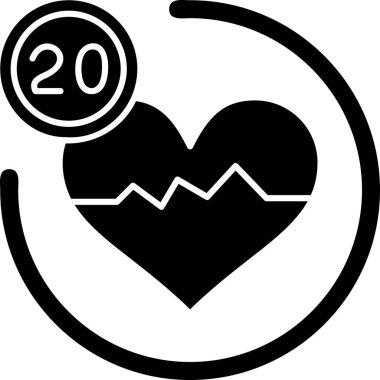 Kalp. Web simgesi basit illüstrasyon