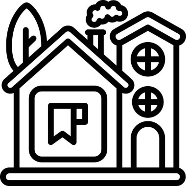 Ev. Web simgesi basit illüstrasyon