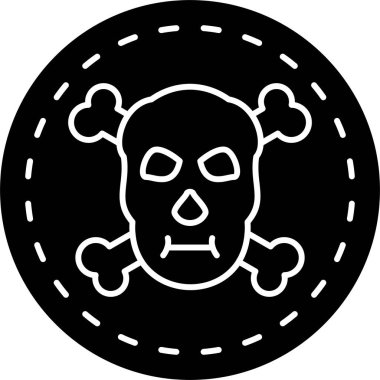 Haçlı bir kafatasının vektör çizimi