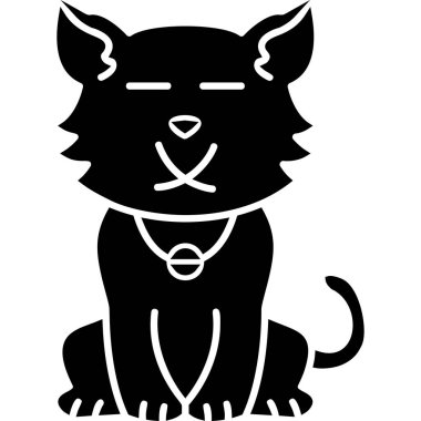 kedi ağı simgesi, vektör illüstrasyonu