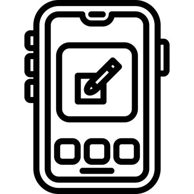 akıllı telefon simgesi vektör illüstrasyonu