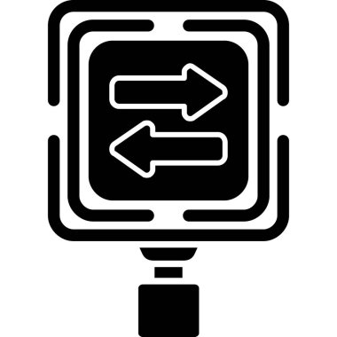 Modern b 'nin vektör illüstrasyonunda okun eksik simgesi