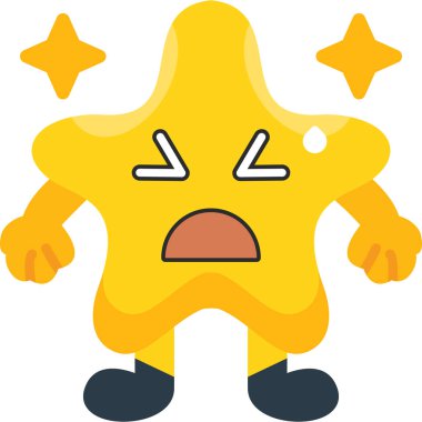 kızgın yıldız simgesi simgesi - özet biçimi