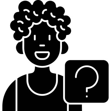 kadın soru işareti simgesi