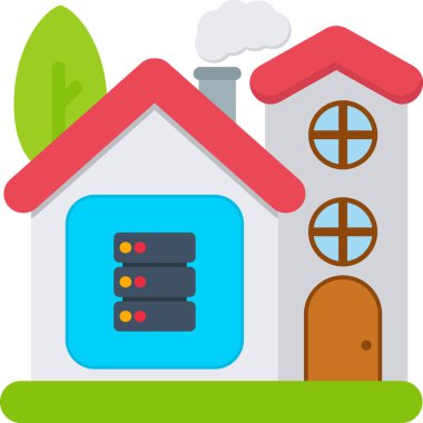 ev simgesini düz bir şekilde inşa etmek