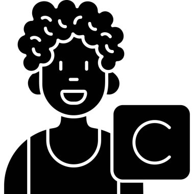 Kadın simgesinin vektör illüstrasyonu