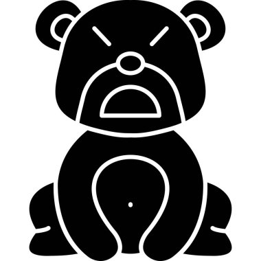 Ayı. Web simgesi basit illüstrasyon