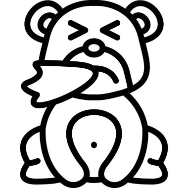 Çizgi film maymunu vektör çizimi