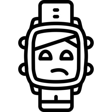 üzgün yüz simgesi, basit biçim