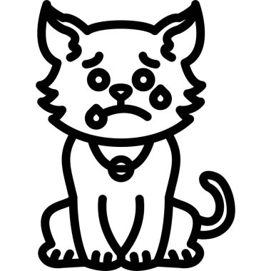 Köpek yavrusu şirin ikon vektör illüstrasyon tasarımı