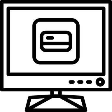 Bilgisayar. Web simgesi basit tasarım