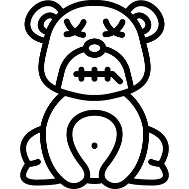 Sevimli ve sevimli çizgi film ayısı