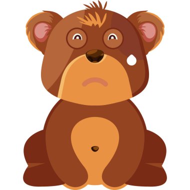 şirin çizgi film bebek ayı vektör çizimi