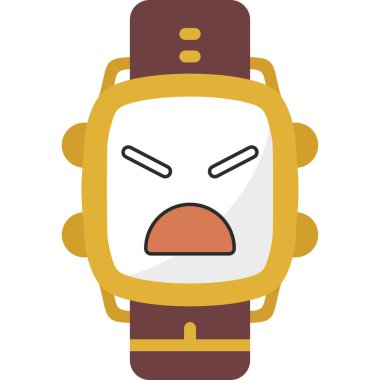 düz renk retro karikatür bir çalar saat