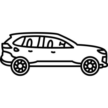 araba simgesi, taslak illüstrasyon