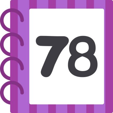 Takvim simgesi, vektör çizimi