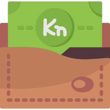 Cüzdan. Web simgesi basit illüstrasyon