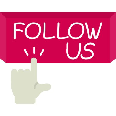 Bizi takip et ikon. düz dizayn. vektör illüstrasyonu