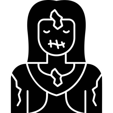 Maskeli kadın, vektör çizimi tasarımı.