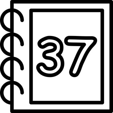 Takvim simgesi, vektör çizimi