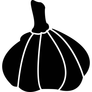 Sarımsak ikonu vektör illüstrasyonu