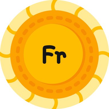 F harfi alfabe simgesi. düz dizayn. vektör illüstrasyonu