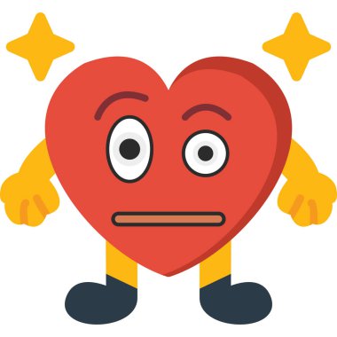 kızgın kalp karakter simgesi