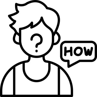 Soru simgesi, vektör illüstrasyonu