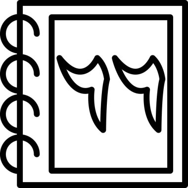 Bir kitap simgesinin vektör illüstrasyonu