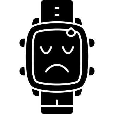 üzgün ifade simgesi. vektör çizim