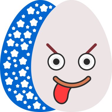 Yumurta ikonu. Basit resimleme