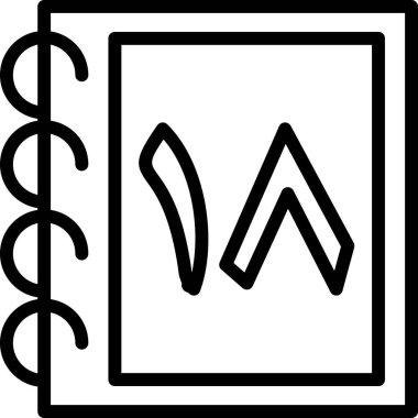 kitap simgesi, vektör illüstrasyonu, tasarım