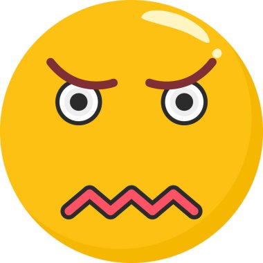 Üzgün yüz ifadesi simgesi, çizgi film tarzı