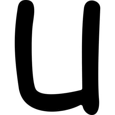 f harfi alfabesi, el çizimi yazı tipi vektör illüstrasyonu