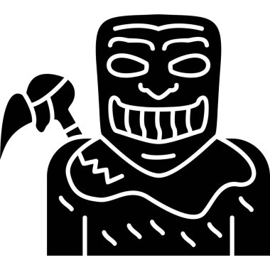 Maskeli bir adamın vektör çizimi