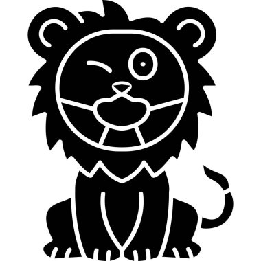 Aslan simgesi vektör illüstrasyonu