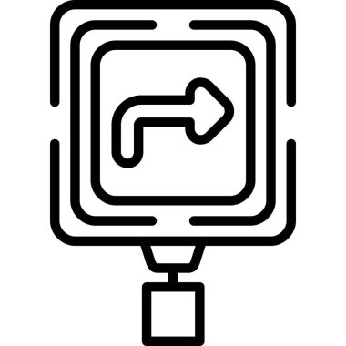 Yön ok simgesi, vektör illüstrasyonu