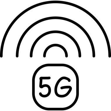 Kablosuz. Web simgesi basit illüstrasyon