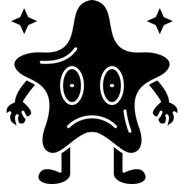 Şirin bir çizgi film yıldızının vektör çizimi