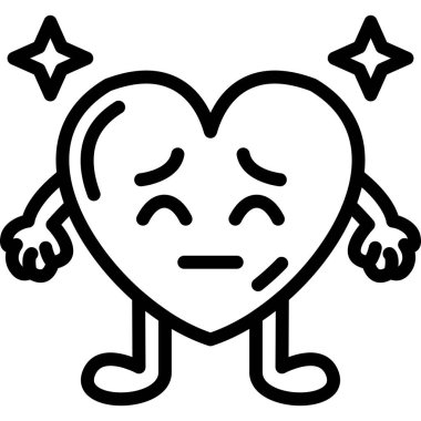 Kalp. Web simgesi basit illüstrasyon