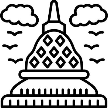 şehir simgesi oluşturma simgesi ana hat biçiminde