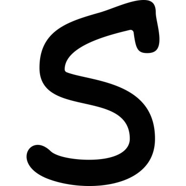 harf s vektör illüstrasyonu