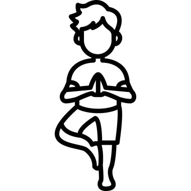 Meditasyon yoga poz simgesi